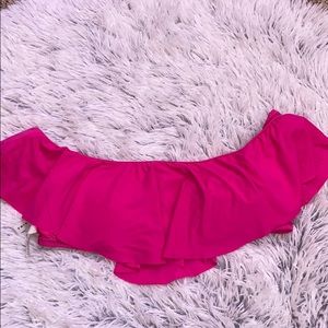 NEW hot pink off the shoulder bikini top